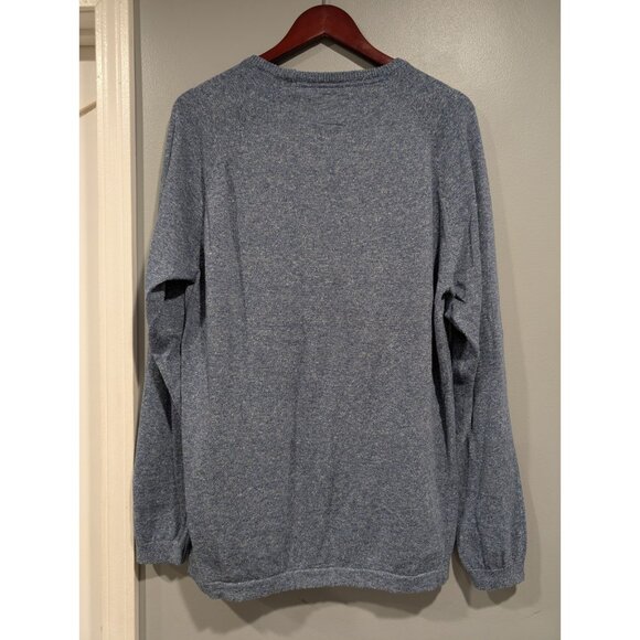 Prana Men's Marled Blue Long Sleeved Lightweight Sweater Crew Neck Size L - Picture 3 of 16